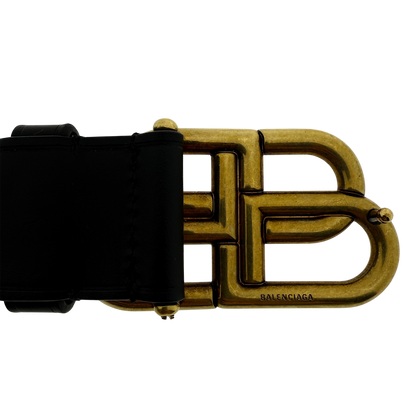 Balenciaga BB Buckle Gürtel 80cm Schwarz / sehr gut Balenciaga