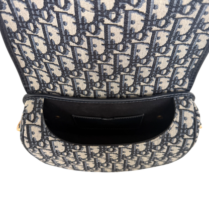 Dior Bobby Tasche Medium Dior Oblique Jacquard Blau  / neuwertig Dior