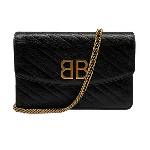 Balenciaga BB Chain Wallet zwart