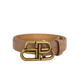 Balenciaga Crododile Effect Riem Oudroze 80