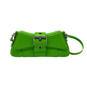 Balenciaga Lindsay Schoudertas zuurgroen van generfd leer