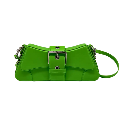 Balenciaga Lindsay Schultertasche acid grün aus geprägtem Leder / sehr gut Balenciaga