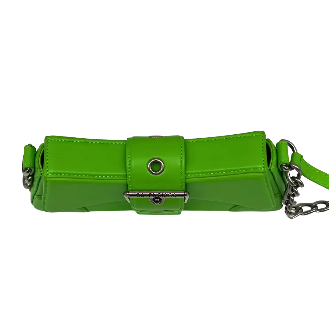 Balenciaga Lindsay Schultertasche acid grün aus geprägtem Leder / sehr gut Balenciaga