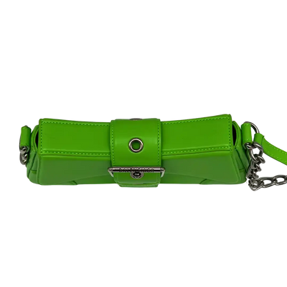 Balenciaga Lindsay Schultertasche acid grün aus geprägtem Leder / sehr gut Balenciaga