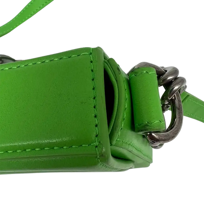 Balenciaga Lindsay Schultertasche acid grün aus geprägtem Leder / sehr gut Balenciaga