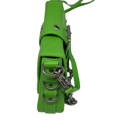 Balenciaga Lindsay Schultertasche acid grün aus geprägtem Leder / sehr gut Balenciaga