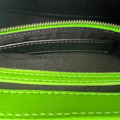Balenciaga Lindsay Schultertasche acid grün aus geprägtem Leder / sehr gut Balenciaga