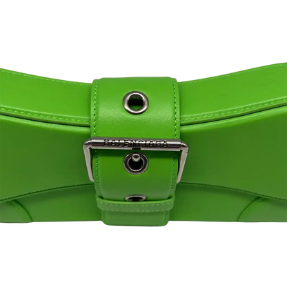 Balenciaga Lindsay Schultertasche acid grün aus geprägtem Leder / sehr gut Balenciaga
