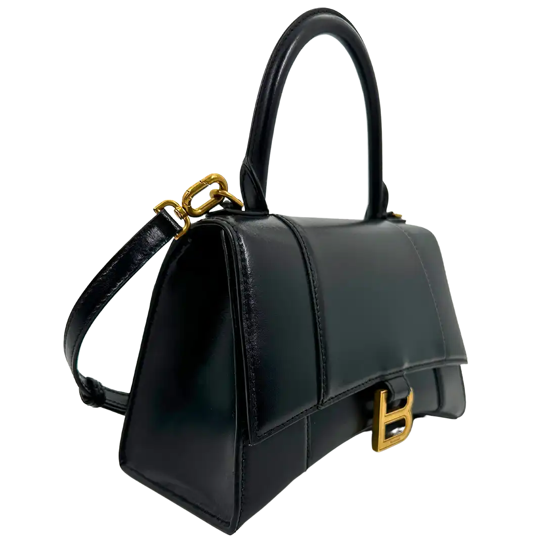 Balenciaga Hourglass S Small Bag Leder schwarz / sehr gut Balenciaga