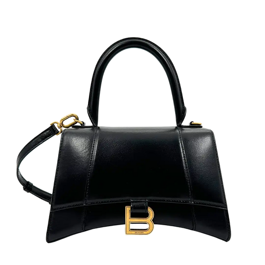Balenciaga Hourglass S Small Bag Leder schwarz / sehr gut Balenciaga