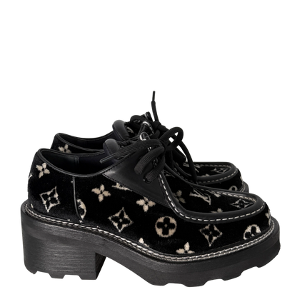 Louis Vuitton Beaubourg Plateau-Schuhe Größe 38 Schwarz Fullset / sehr gut Louis Vuitton