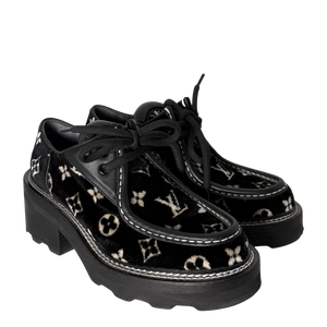 Louis Vuitton Beaubourg Plateauschoenen Maat 38 Zwart