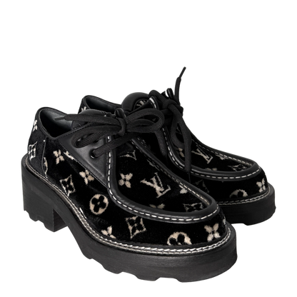 Louis Vuitton Beaubourg Plateau-Schuhe Größe 38 Schwarz Fullset / sehr gut Louis Vuitton