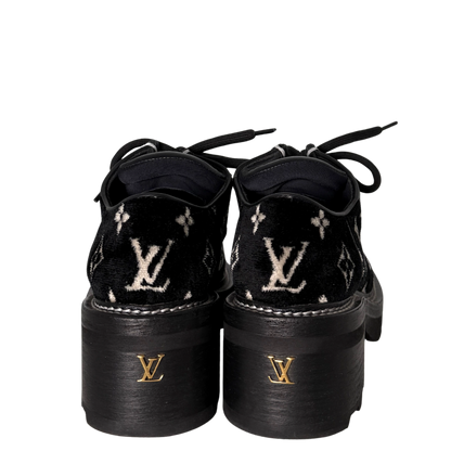 Louis Vuitton Beaubourg Plateau-Schuhe Größe 38 Schwarz Fullset / sehr gut Louis Vuitton