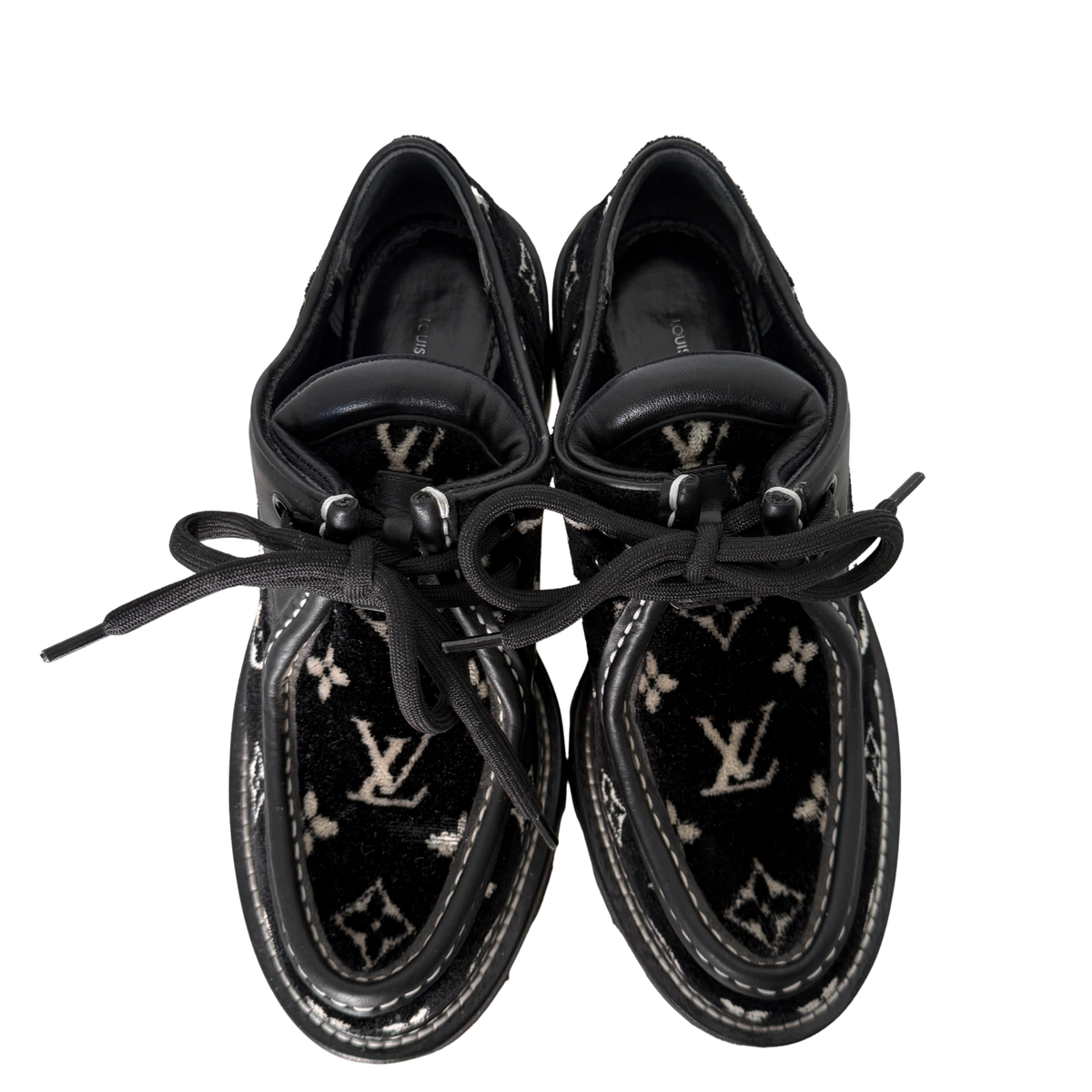Louis Vuitton Beaubourg Plateau-Schuhe Größe 38 Schwarz Fullset / sehr gut Louis Vuitton