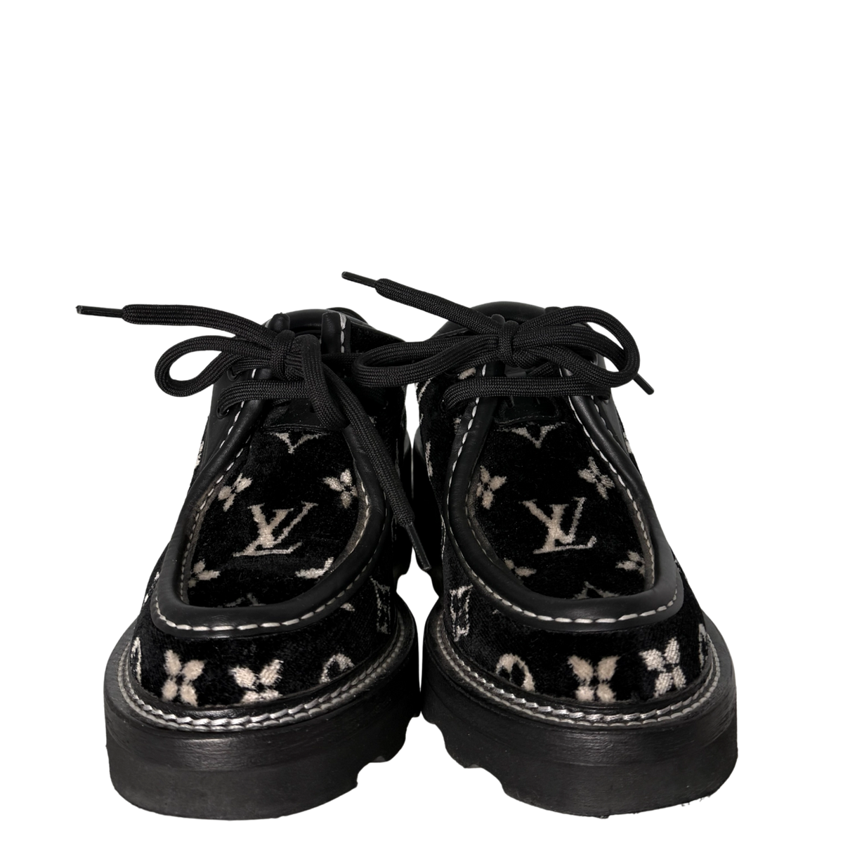 Louis Vuitton Beaubourg Plateau-Schuhe Größe 38 Schwarz Fullset / sehr gut Louis Vuitton