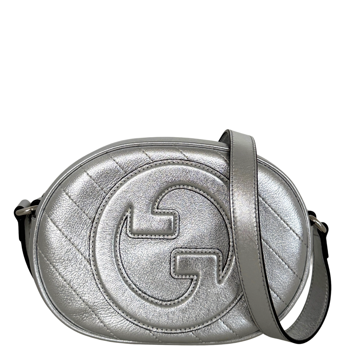 Gucci Blondie Mini Umhängetasche Silber / neuwertig Gucci