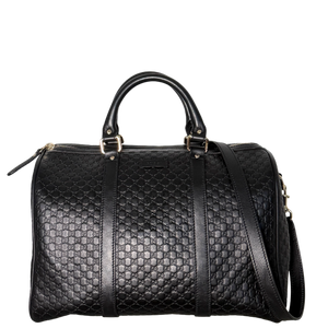 Gucci Microguccissima Boston Tas Zwart