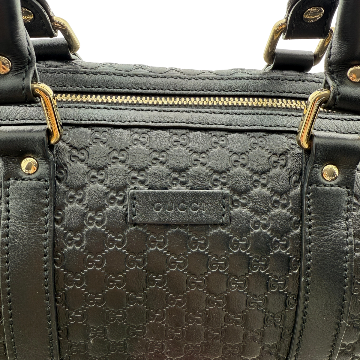 Gucci Microguccissima Boston Bag Schwarz / sehr gut Gucci