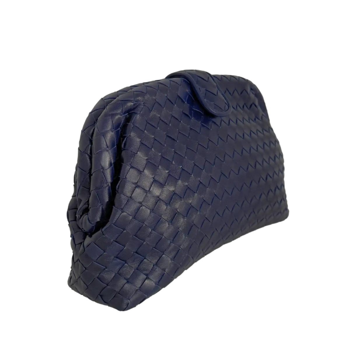 Bottega Veneta The Lauren 1980 Clutch Nappa Intrecciato dunkelblau / sehr gut Bottega Veneta