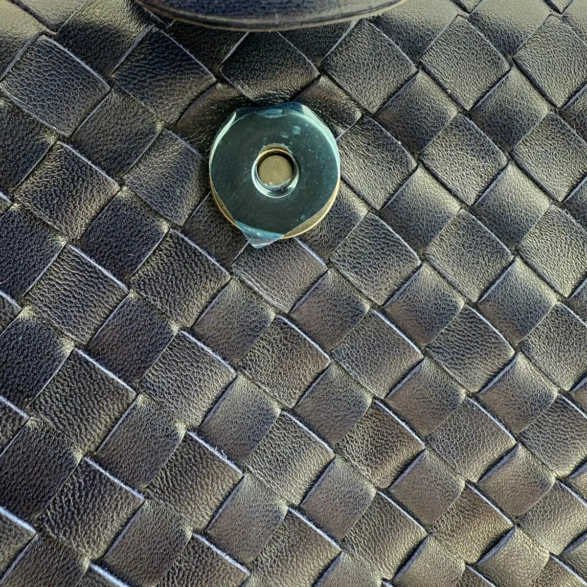 Bottega Veneta The Lauren 1980 Clutch Nappa Intrecciato dunkelblau / sehr gut Bottega Veneta
