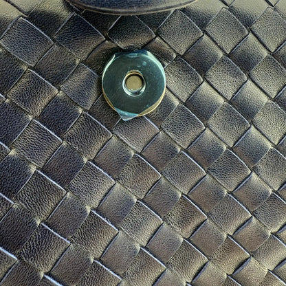 Bottega Veneta The Lauren 1980 Clutch Nappa Intrecciato dunkelblau / sehr gut Bottega Veneta