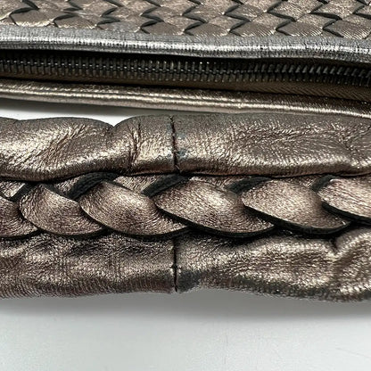 Bottega Veneta Intrecciato Leder Hobo Bag metallic Gold /sehr gut Bottega Veneta