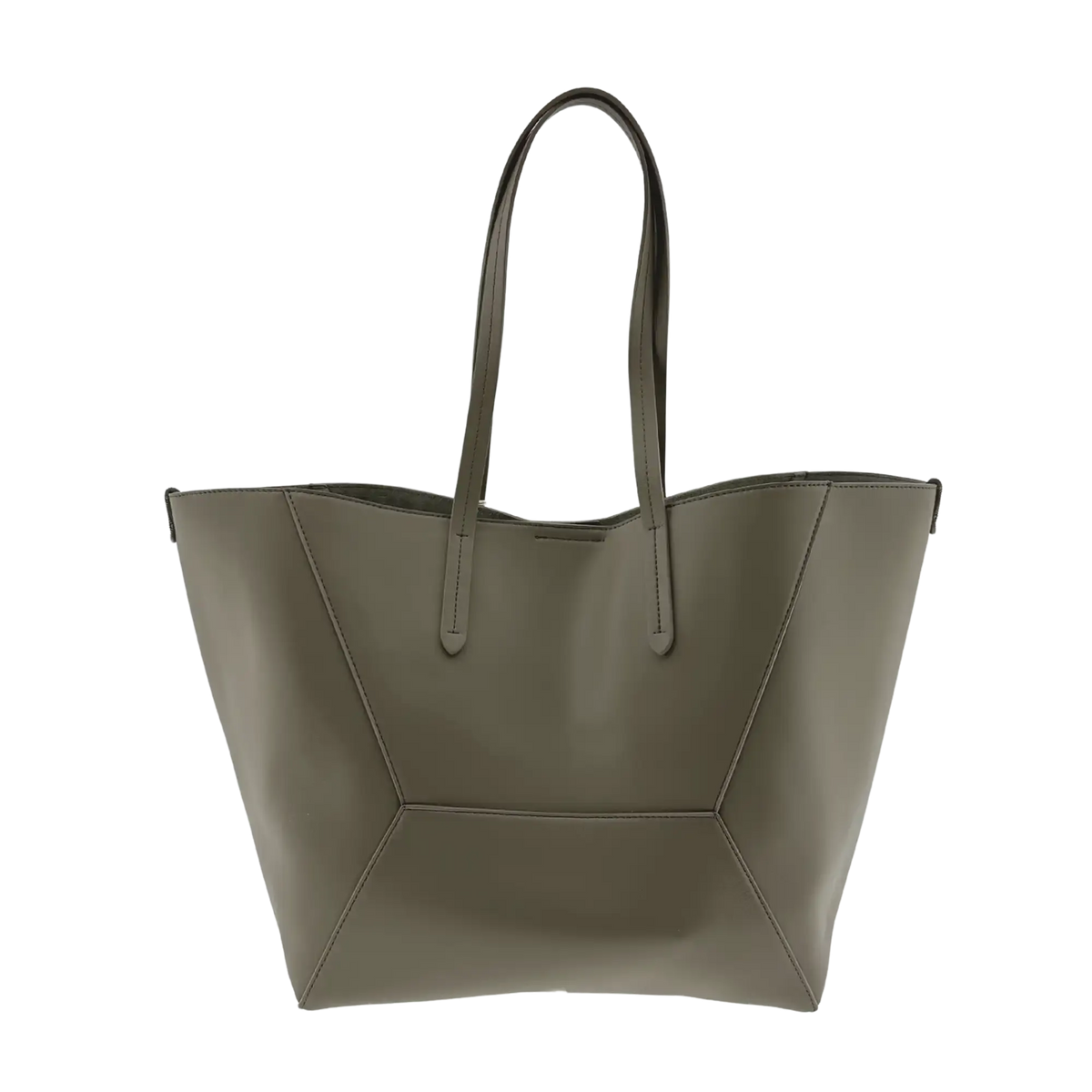 Brunnello Cucinelli BC Duo-Tasche aus Kalbsleder mit Monili taupe / neuwertig Brunello Cucinelli
