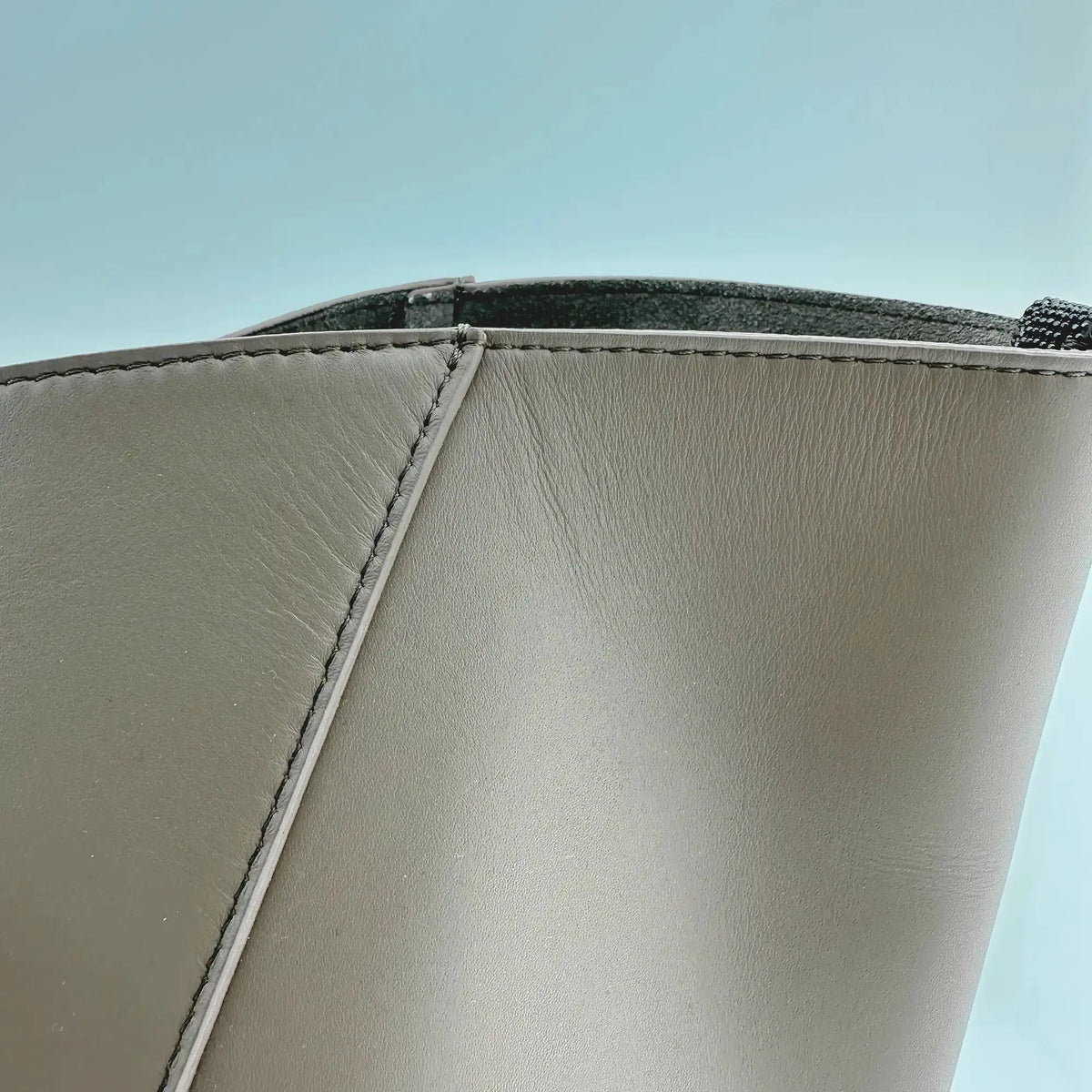 Brunnello Cucinelli BC Duo-Tasche aus Kalbsleder mit Monili taupe / neuwertig Brunello Cucinelli