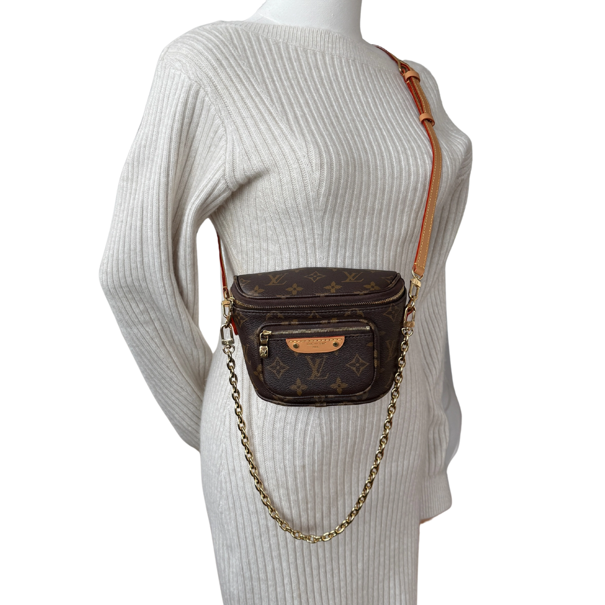 Louis Vuitton Mini Bauchtasche Monogram Canvas M82335 Braun / neuwertig Louis Vuitton