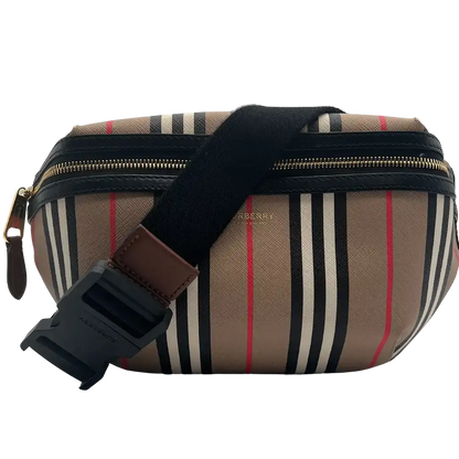 Burberry Icon Stripe Nova Check Sonny Gürteltasche / Sehr gut Burberry