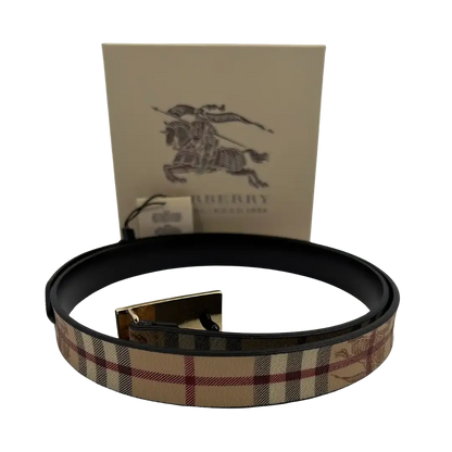 Burberry London Haymarket Gürtel mit Logo Plakette 90cm / neuwertig Burberry