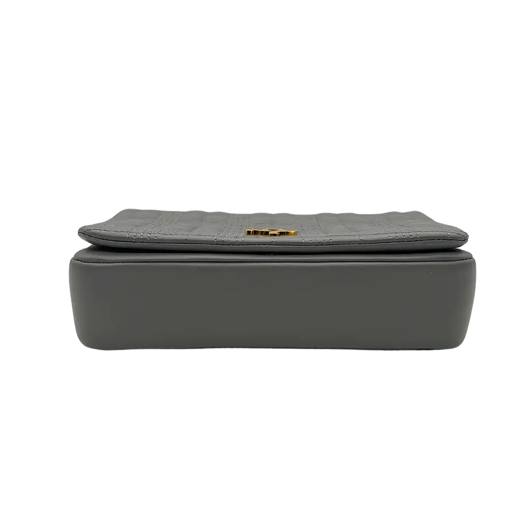 Burberry kleine Lola Handtasche Leder grau / neuwertig Burberry