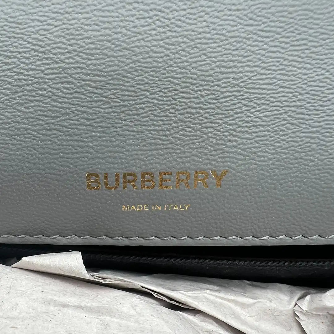 Burberry kleine Lola Handtasche Leder grau / neuwertig Burberry