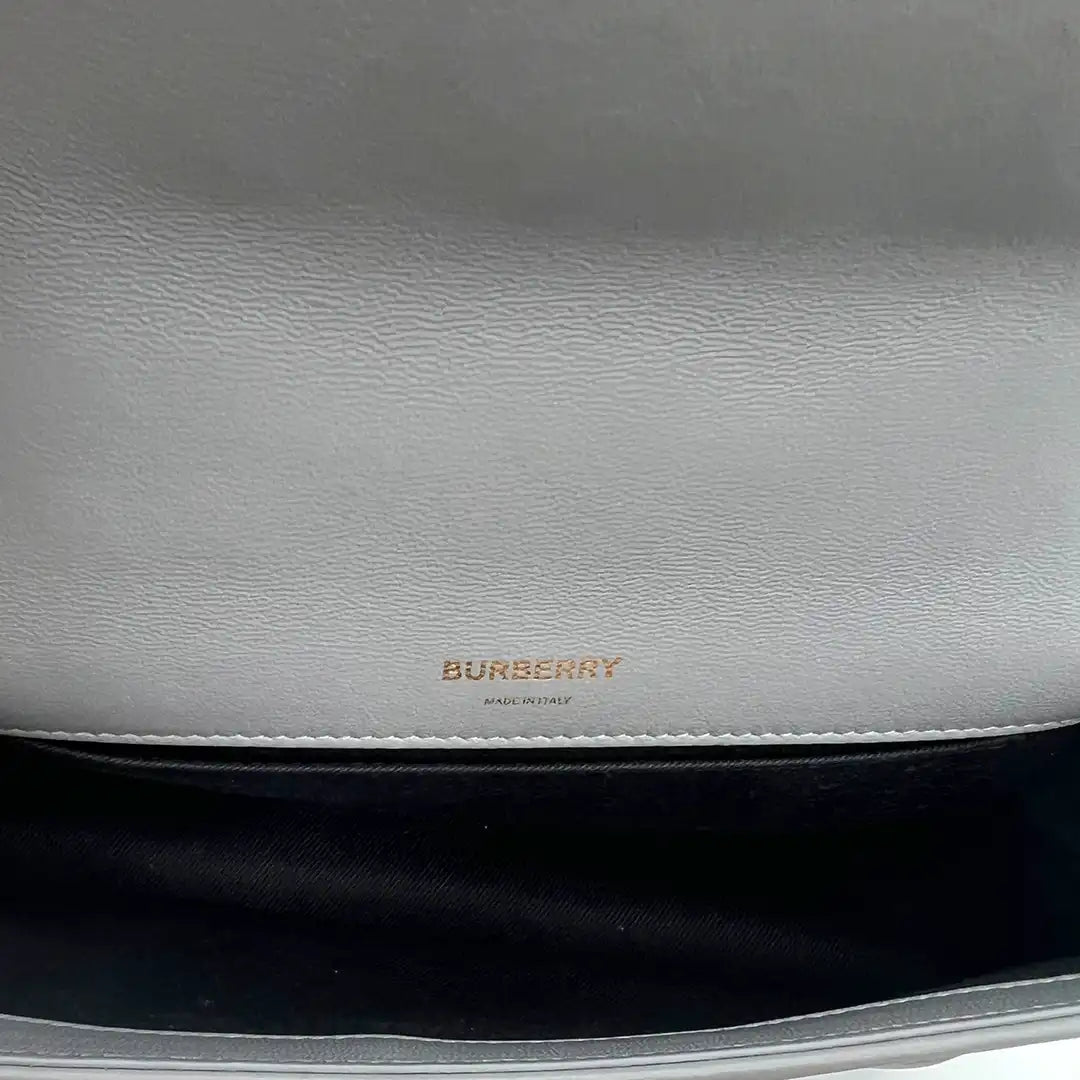 Burberry kleine Lola Handtasche Leder grau / neuwertig Burberry