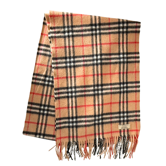 Burberry Classic Check Cashmere Scarf Beige / like new