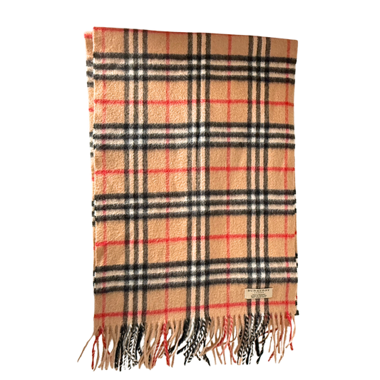 Burberry Classic Check Cashmere Scarf Beige / like new