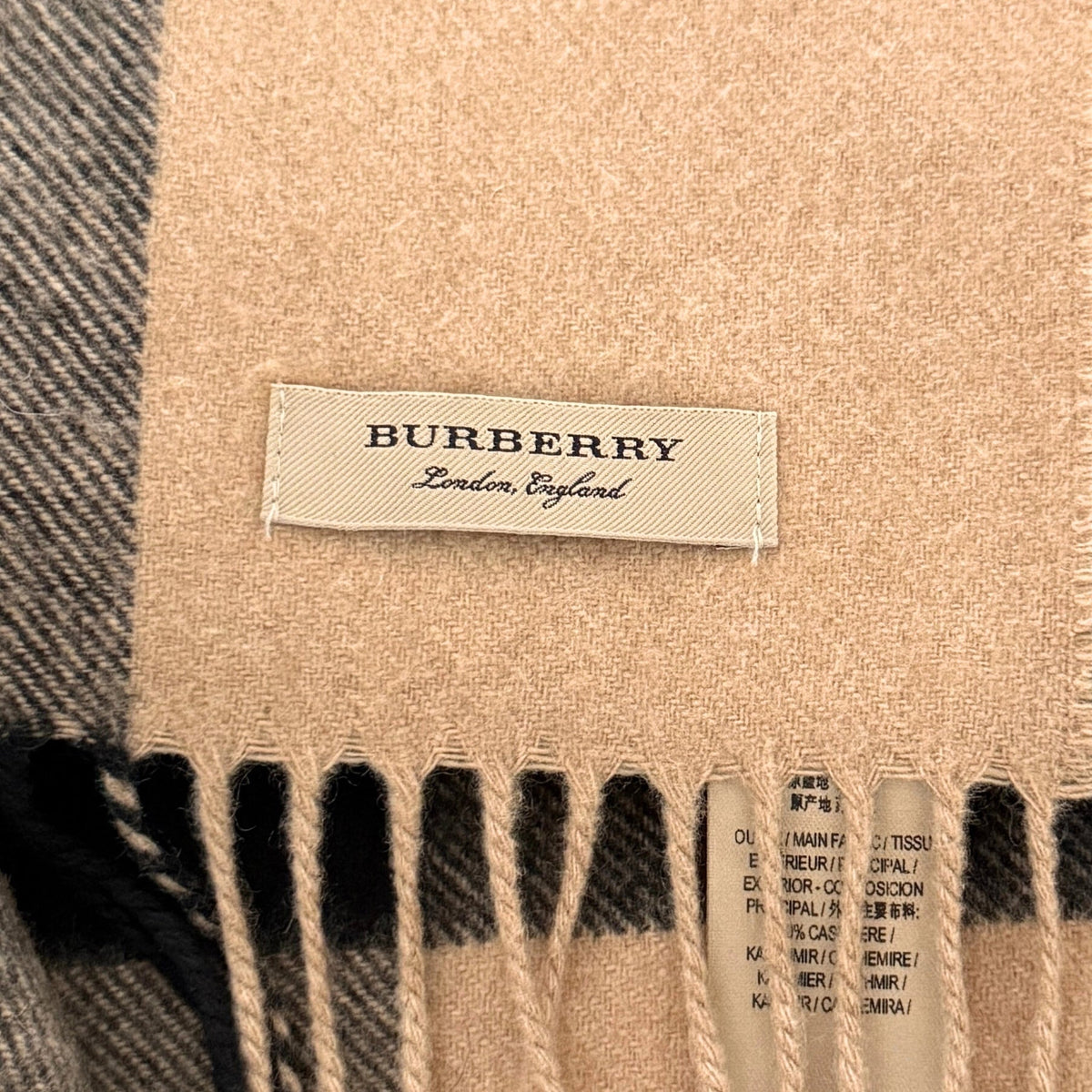 Burberry Kaschmir Schal Beige / neuwertig Burberry