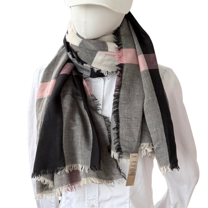 Burberry Tuch Nova Check grau schwarz / neuwertig Burberry