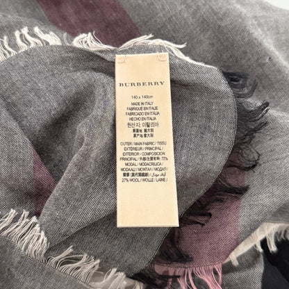 Burberry Tuch Nova Check grau schwarz / neuwertig Burberry