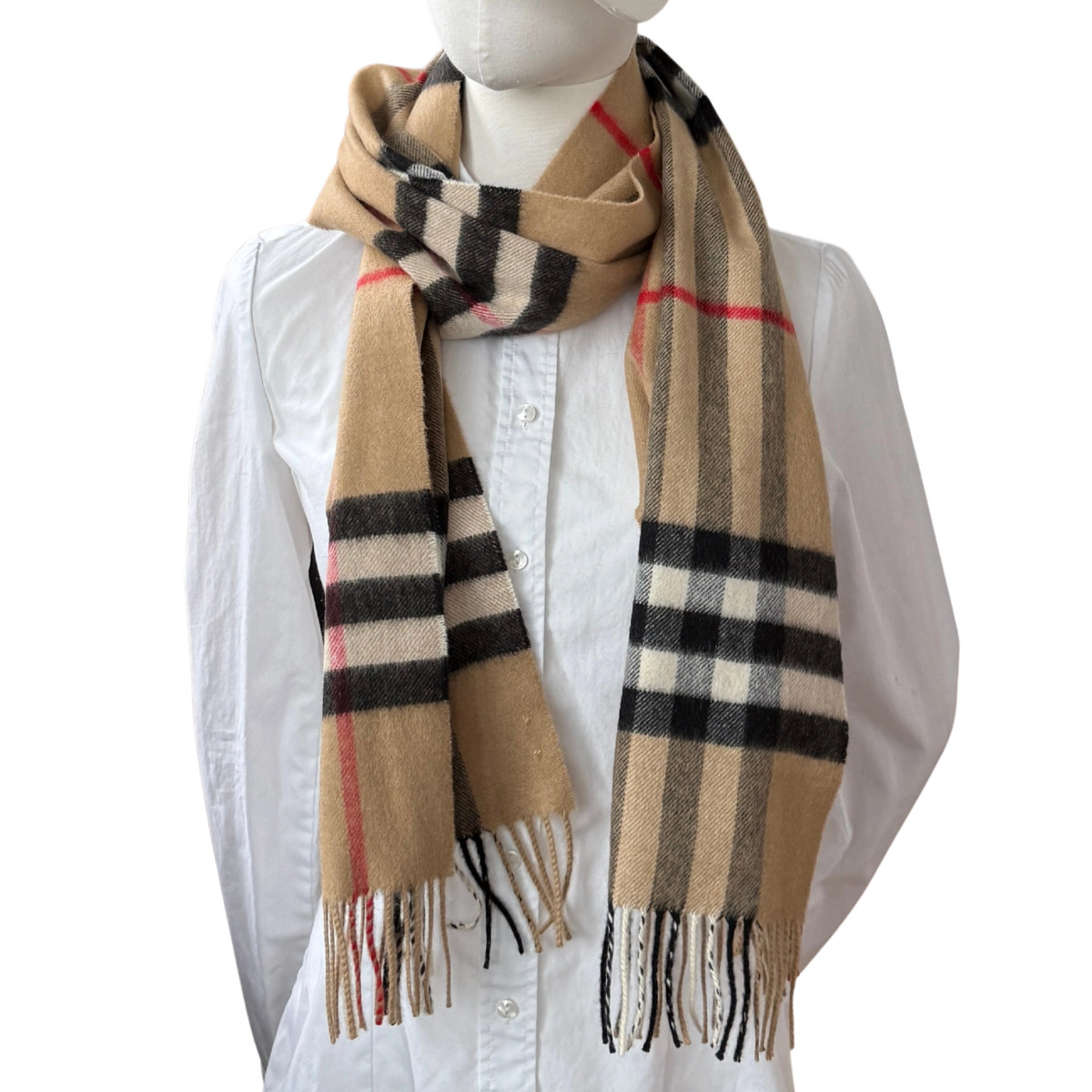 Burberry Kaschmir Schal Beige Braun / neuwertig Burberry