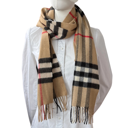 Burberry Kaschmir Schal Beige Braun / neuwertig Burberry