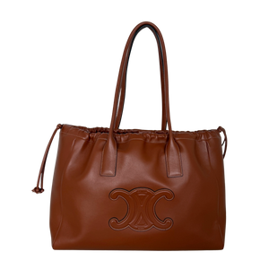 Céline Cabas Cuir Triomphe Drawstring Tote Bag Brown / like new