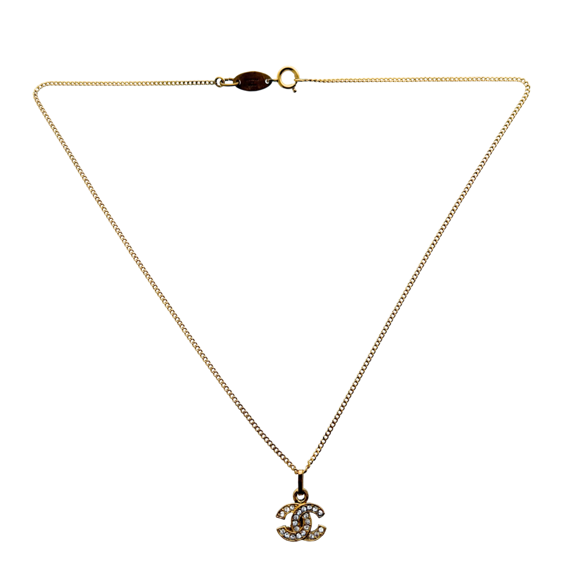 Chanel CC-halsketting goud