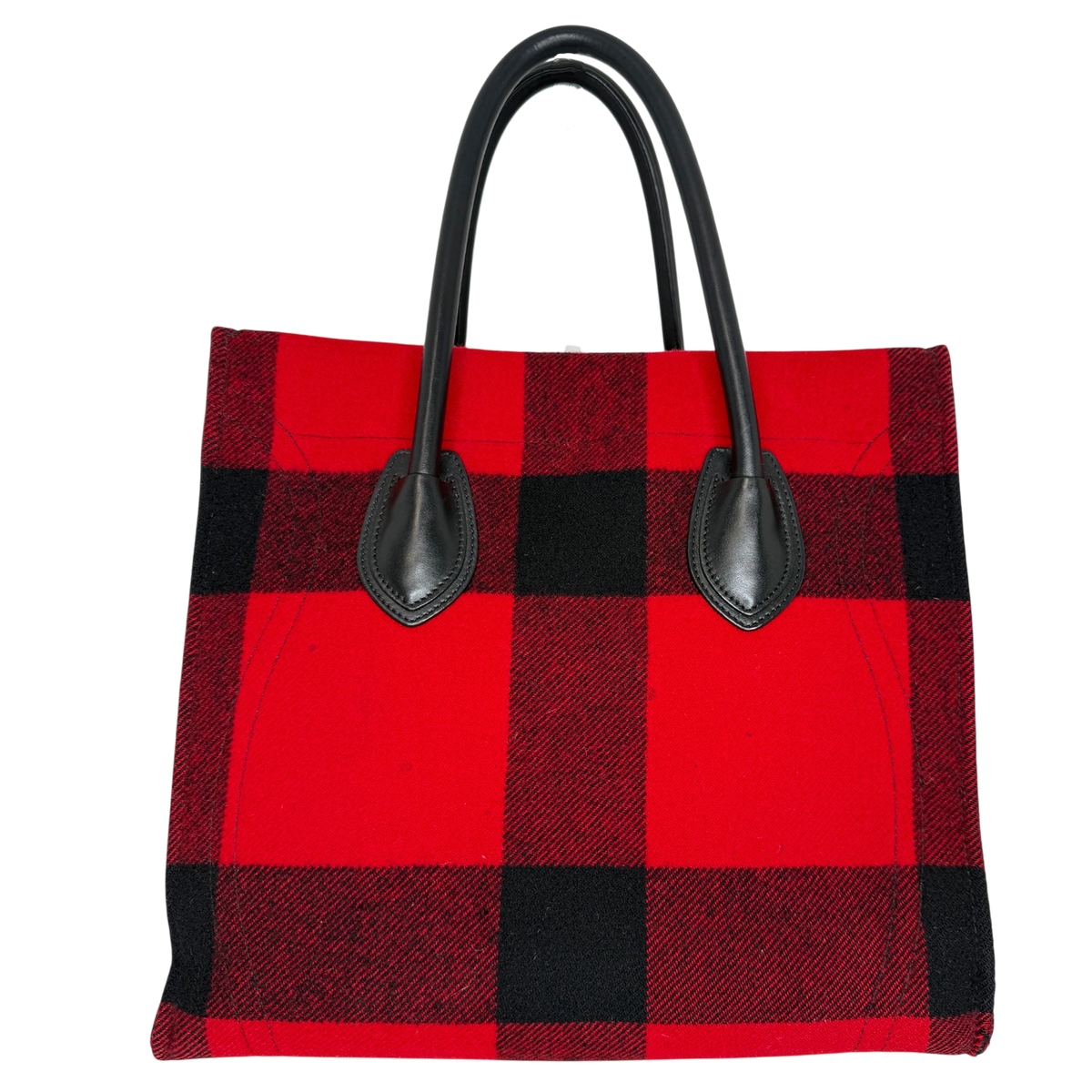 CELINE Tartan Phantom Luggage Bag Wolle rot schwarz / gut CELINE