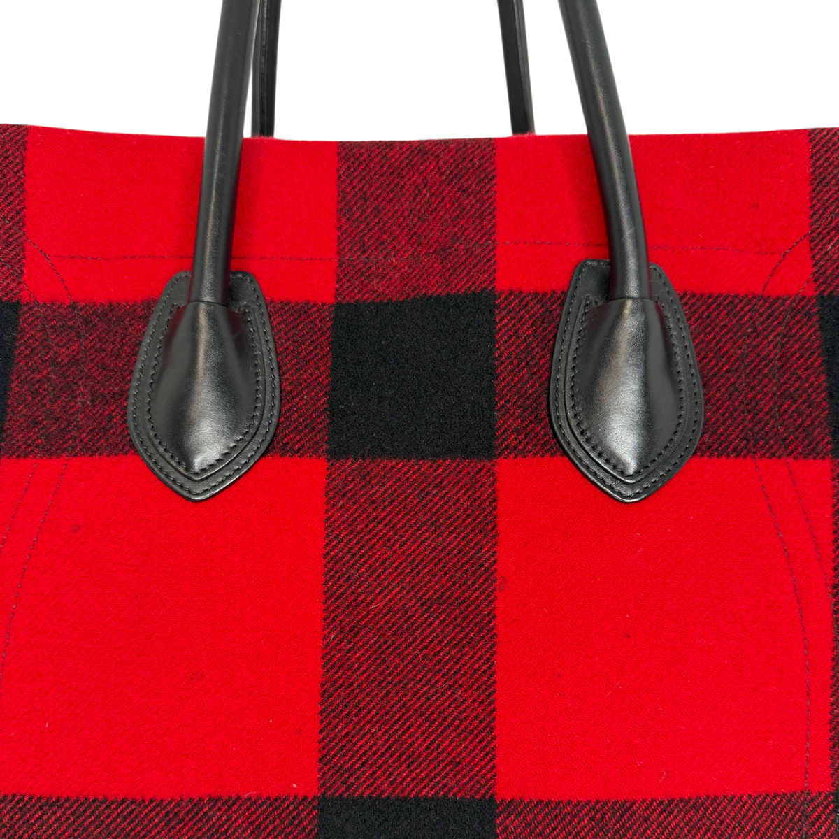 CELINE Tartan Phantom Luggage Bag Wolle rot schwarz / gut CELINE