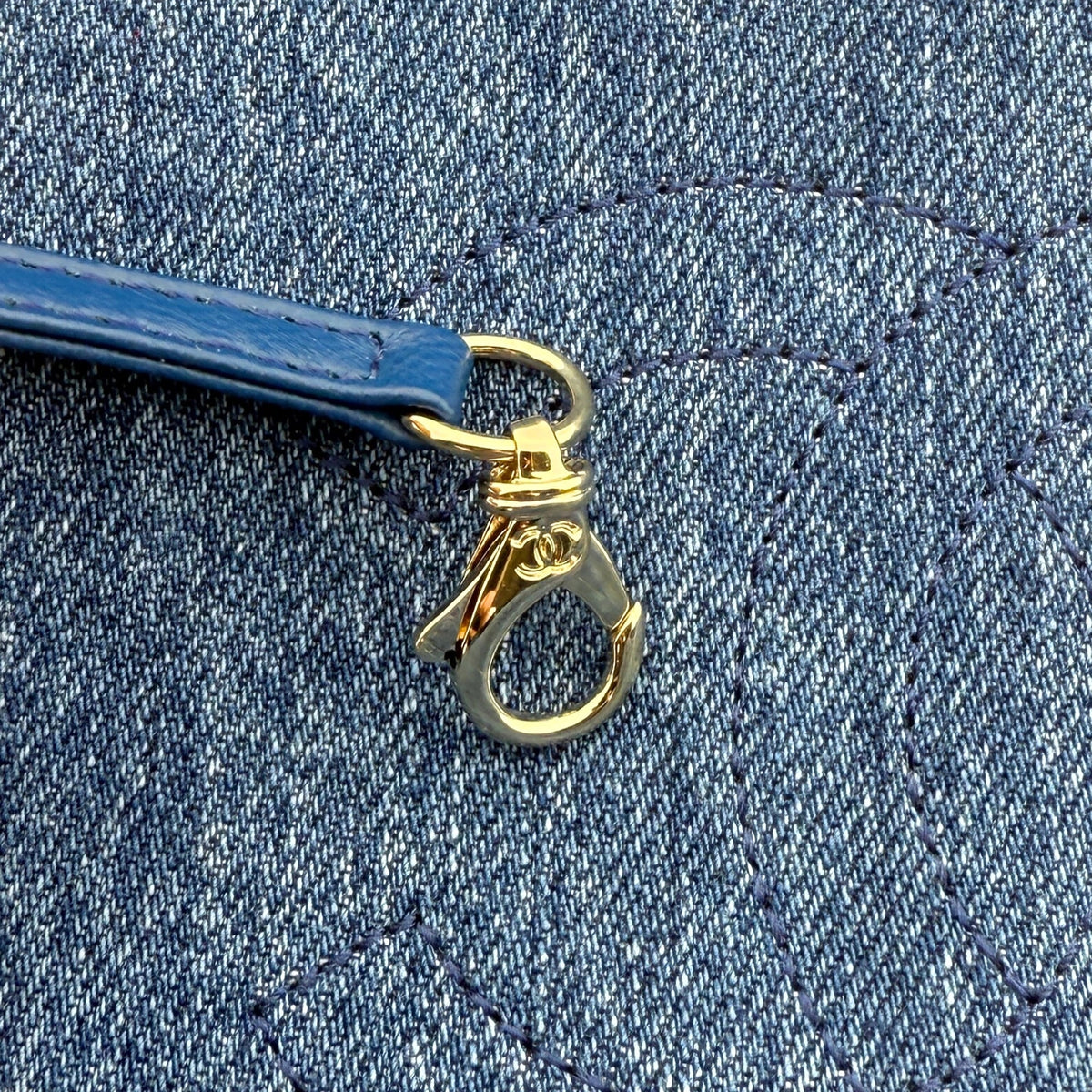 Chanel Trendy CC Top Handle Large Denim Blau / sehr gut Chanel
