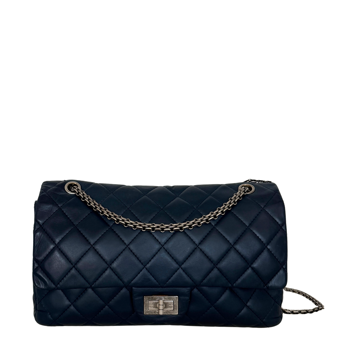 Chanel 2.55 Reissue 227 Double Flap Bag Marineblau / gut Chanel