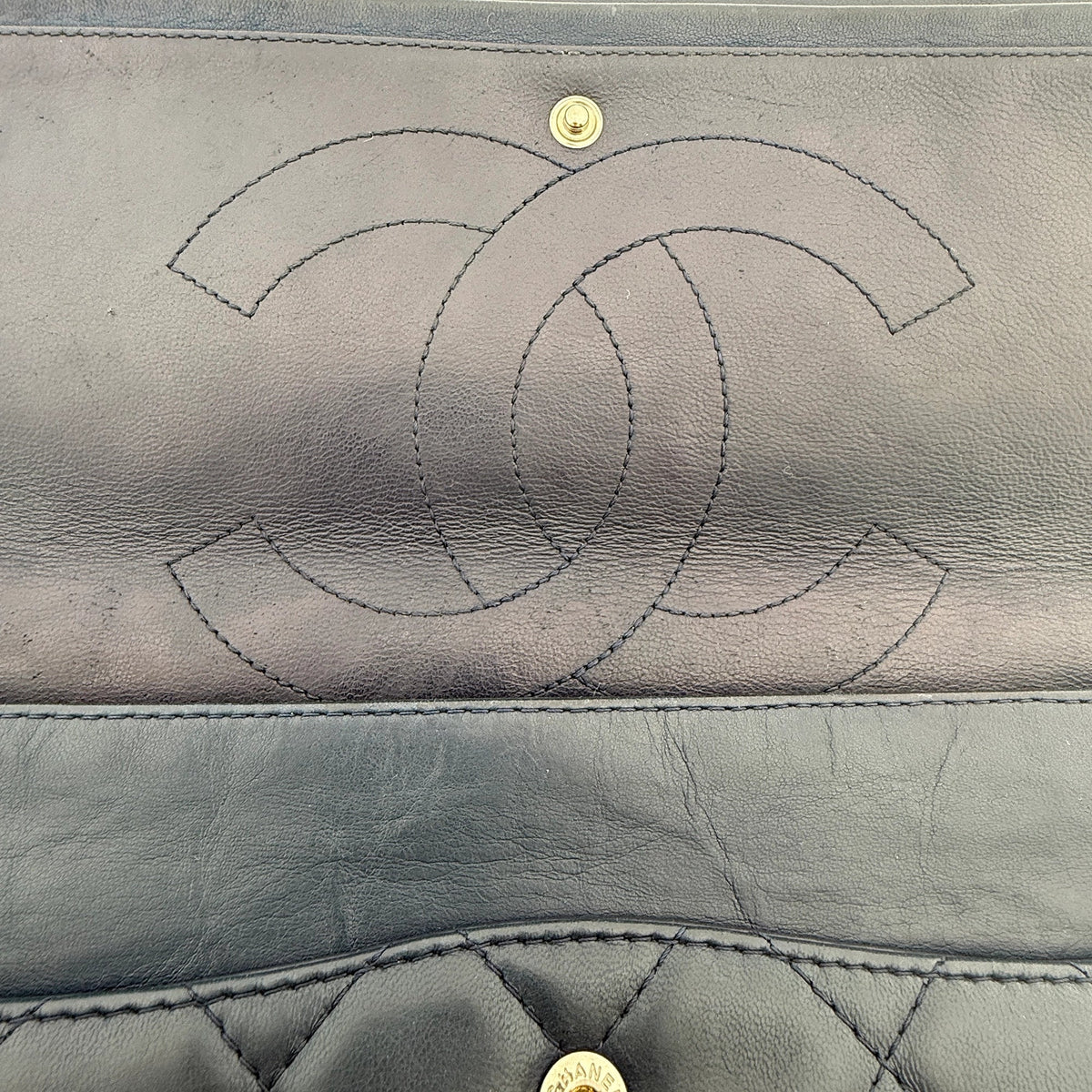 Chanel 2.55 Reissue 227 Double Flap Bag Marineblau / gut Chanel