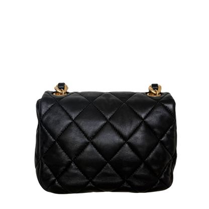 Chanel Mini Quilted Candy Chain Flap Bag Lammleder Schwarz / sehr gut Chanel